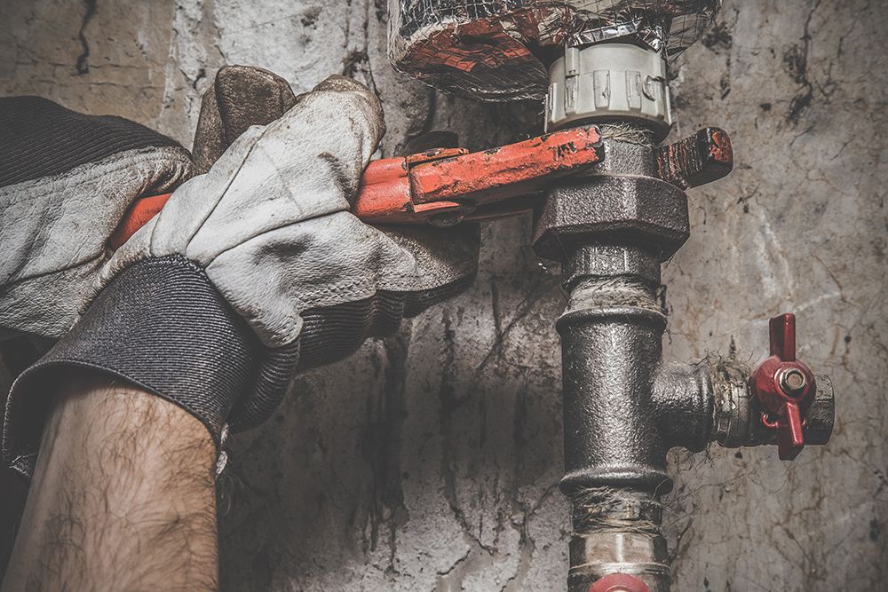 Plumber working in a Royersford, PA home
